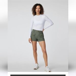 #223. Vuori Vintage Ripstop Utility Short In Olive Green.